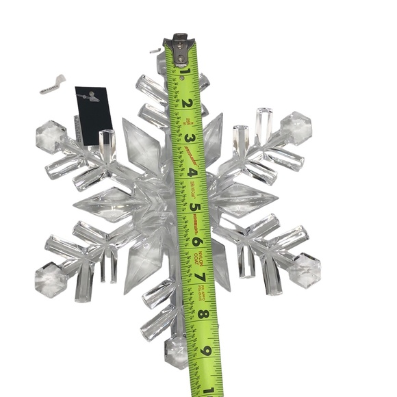 Large Clear Acrylic Crystal Snowflake Christmas Tree Ornaments 9.5” - Picture 7 of 12
